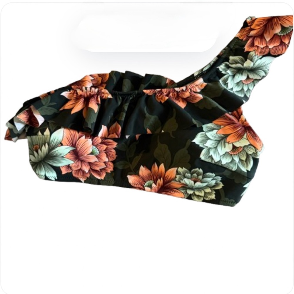 Cupshe Floral One-Shoulder bikini Top